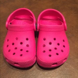 CROCS Toddler Size 5 Hot Pink